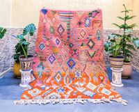 Custom Pink Boujaad Rug, Orange Morrocan Rug, Soft Shag Wool Rug, Moroccan Berber Rug, Bohemian Rug, Custom Size Rug in ALL SIZES - Etsy