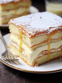 This Vanilla Custard Puff Pastry Cake is a delightfully airy and creamy dessert that will become a staple recipe for your sweet cravings in spring and summer.