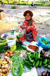 Le marché aux poissons de Kampot, Cambodge