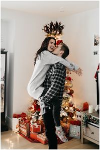 Nicole Aston Photography, Utah wedding photography, Christmas in-home session, in home photoshoot, engagement pictures, engagement pose ideas, Christmas couples pictures, engagement outfit ideas, winter engagements