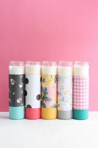 Paper Wrapped Dollar Store Candles