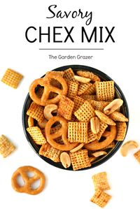 Chex mix is the perfect crunchy snack! Flavors of onion, garlic, and smoked paprika in each tasty morsel. Vegan, gluten-free, and only 5 minutes of prep!!