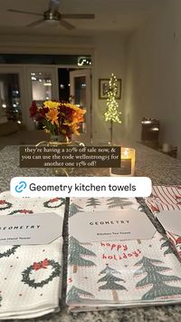 Looking for cute christmas towels for your kitchen? Check out geometry!!