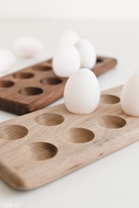 Beautifully display those farm fresh eggs with these DIY Wooden Egg Holders.  Decorative, useful and would make a stunning DIY gift!  Tutorial and available to purchase options (limited quantities).