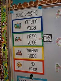 Great way for children to know the volume allowed in the classroom at that time! They can monitor the noise themselves!  #6544