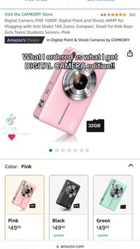 Pink, camera, black girl, amazon , pictures