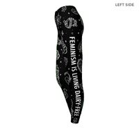 Alba Paris Art - "Feminism is Living Dairy-Free" Leggings