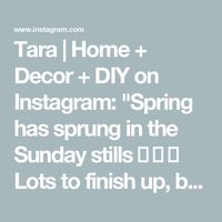 Tara | Home + Decor + DIY on Instagram: "Spring has sprung in the Sunday stills 🌺 🐰 🥕 

Lots to finish up, but I’m slowly getting back in the groove after a rough week with the flu. I almost didn’t bother putting Easter decor out but when my youngest was helping, I remembered why I go through the trouble. Making memories 💕 She had so much fun helping me and talked my ear off about all the things we need to do this spring and summer 🤣

Happy Sunday, friends. Enjoy the extra daylight and get ready for a brand new week!

How was your weekend? Did you get a lot accomplished, spend it running errands, enjoy time with family and friends, catch up on a good book/show? Let’s connect! ⬇️⬇️⬇️"