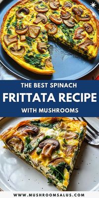 Looking for a hearty, yet light mushroom frittata recipe that’s bursting with flavor? This spinach and mushroom frittata is loaded with nutritious veggies and makes the perfect frittata for a perfect vegetarian breakfast. Serve it warm or cold, and enjoy a simple, yet satisfying meal that’s packed with protein and greens. Whether you’re into spinach omelettes, spinach fritters, or love a good vegetable frittata, this recipe is sure to impress!