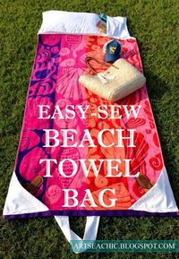 {BLOGGED}: Easy-Sew Beach Towel Bag