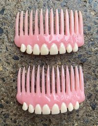 ON SALE. One Pair of hair combs handcrafted in dental acrylic...