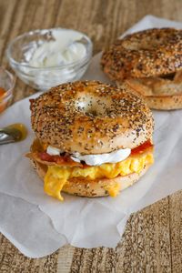 Everything Bagel Breakfast Sandwich - Layers of Happiness