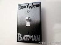 BATMAN and Bruce Wayne Light Switch Plate