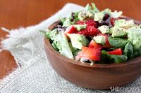 Strawberry avocado poppyseed salad