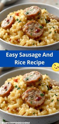 Discover a flavorful one-pot wonder with this Sausage and Rice recipe! Perfect for cozy evenings, this easy casserole recipe brings together spices and textures, ensuring a delightful dining experience for everyone at the table.