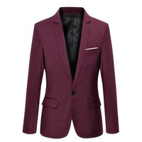 FREE SHIPPING on orders US$69 Buy 3 Get Extra 8% OFF Code: CORACHIC8 Buy 2 Get Extra 5% OFF Code: SAVE5 Clothing Length: REGULARMaterial: COTTONSleeve Length(cm): FullStyle: FormalClosure Type: Single ButtonGender: MenItem Type: BlazersModel Number: Men Blazers