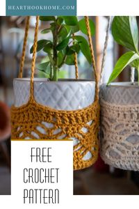 Follow the video tutorial for this super cute crochet plant hanger. This pattern can be made in different sizes and is easier than it looks.