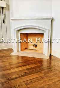 Avalon Fireplace Surround in Cast Stone by Artisan Kraft. Shop our link below for more cast stone fireplace surrounds.