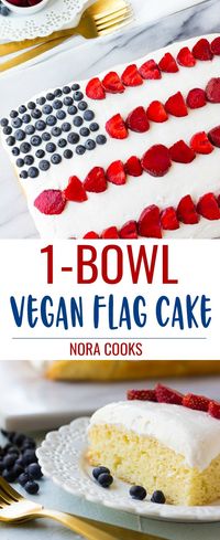 1 Bowl Vegan Flag Cake