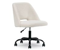 Real Living Cream Faux Wool Boucle Rolling Swivel Office Chair | Big Lots