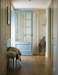 Love the simplicity of this powder blue front door.