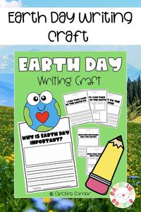 This Earth Day craft will be a perfect way for your students to explore how to take care of our beautiful earth! Students will complete a writing sheet of your choice, and will love creating a fun craft to go along with it! Take a peek below to see what's included!