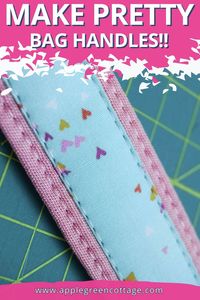 See how to make diy purse handles. Prettier, sturdier, and so easy you'll never want to sew your bag straps any other way! See how to make bag handles - easy and beautiful! Make good shoulder bag straps with this free tote bag pattern!