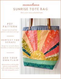 Sunrise Tote Bag Pattern - #VintageSewing #RetroPatterns #ClassicDesigns #SewingHistory #TimelessFashion#BeginnerSewing #EasyPatterns #SewingForBeginners #StarterProjects #SimpleSewing #FreeDressPatterns #DIYDresses #NoCostSewing #FreePatterns #SewingOnABudget#BeginnerSewingPatterns #EasySewingDesigns #LearningToSew #SewingBasics #BeginnerProjects