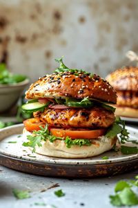 Discover the perfect blend of flavors with our Spicy Korean Chicken Burgers! Made with juicy chicken breast and seasoned with a spicy, Korean-inspired sauce, these BBQ chicken burgers offer a delicious twist on grilled chicken breast recipes. Ideal for anyone looking for a healthy, mouth-watering meal.