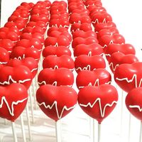 EKG heart cake pops #nurse #nurses #nursecakepops #nursesweek #nurseappreciation