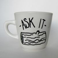 ASK IT Log Lady from Twin Peaks quote mug by MoonriseWhims on Etsy