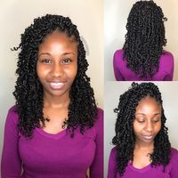 Booked for Nov/Dec on Instagram: “B E A U T I F U L short passion twists 🖤 | #passiontwists #synthetic #donebygenie #natural #naturalhair #brooklynstylist #nycstylist…”