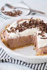 Chocolate Cream Pie with Pudding