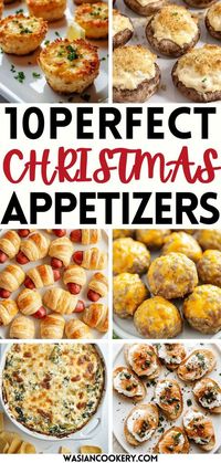 Struggling to find easy appetizers that fit your Christmas theme? These holiday dishes are simple to make, with festive flavors that are great for parties and family gatherings. Save this pin for easy, crowd-pleasing Christmas dishes!