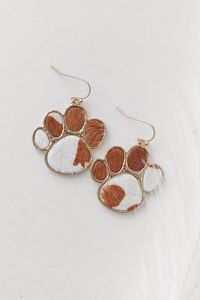 Paw Print Textured Pattern Earrings - 2 Colors – Adorabelles