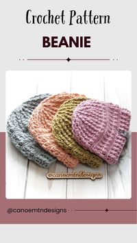 The perfectly textured crochet beanie pattern. Squishy and warm. Nice Unisex design.