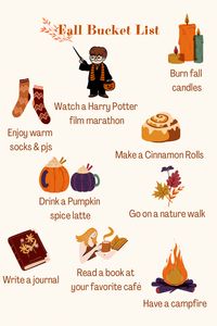 Fall is coming, are you ready?🍂🧡 #fall #autumn #bucketlist #todolist #harrypotter #selfcare #brownaesthetics