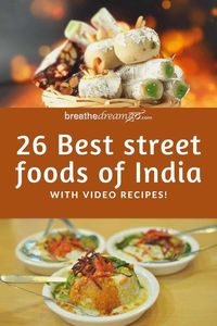 When in India, you must try the street food. But if you can't visit, here are the 26 Best Indian Street Foods with recipes you can make at home. This list includes faves like Bombay vada pav, samosas, kebabs and dosas, plus lesser known regional specialities.