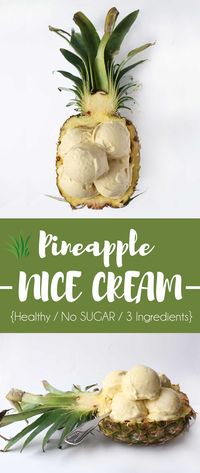 Healthy Pineapple Banana Icecream - Veganes Bananen Ananas Eis