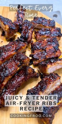 Considering how simple it is to make, you'll be astonished by how wonderfully Air-Fryer ribs turn out, with tender meat and perfectly crisp edges.