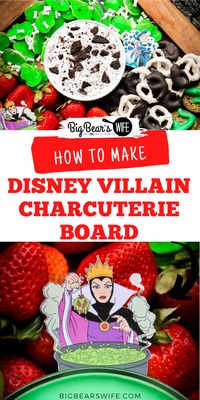 We're celebrating all of the Disney Villains with this Disney Villain Charcuterie Board! It is a fun Disney Snack board to celebrate our favorite Villains for Halloween! via @bigbearswife