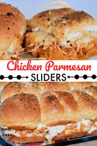 These Chicken Parmesan Sliders are great finger food for a crowd or an easy dinner for your family.