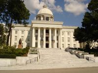 The Alabama State Capitol building is in the capital city of Montgomery.