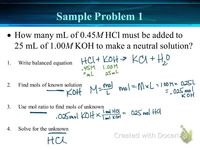 Solving Acid-Base Titration Problems