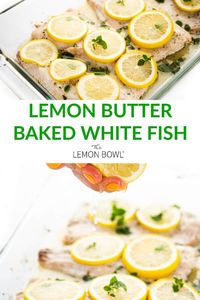 This 15-minute baked white fish dinner recipe is easy to make and always a crowd pleaser. Ideal for any mild white fish!