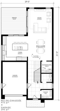 Plan de Maison Moderne Ë_101 | Leguë Architecture