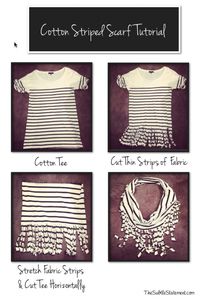 Cotton Scarf Tutorial from an unflattering tee! This would also look so cool with one of those awkward colorblock tees!