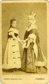 Jenny Swift Grinnell and Mrs. Humphrey H. Swift (Bertha Wesselhoeff). Written verso "Theatricals in Pernambuco", which is a state of Brazil