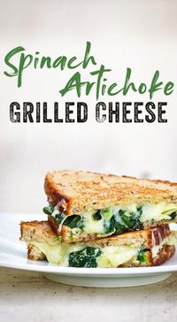 Spinach artichoke grilled cheese is our most popular recipe EVER! Based on the fan favorite spinach artichoke dip, it's full of flavor and takes just 15 minutes to make.