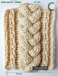 CROCHET cable. Very pretty. It looks almost like a knitted cable. Free pattern with lots of pictures in the instructions.